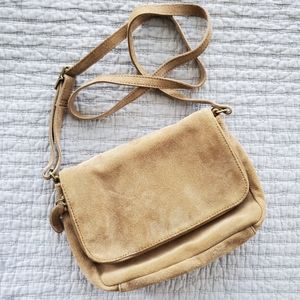 Margot Taupe Leather Crossbody Purse
